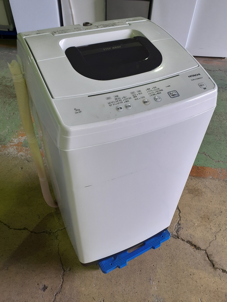 日立製2021年式5kg中古全自動洗濯機 NW-50F